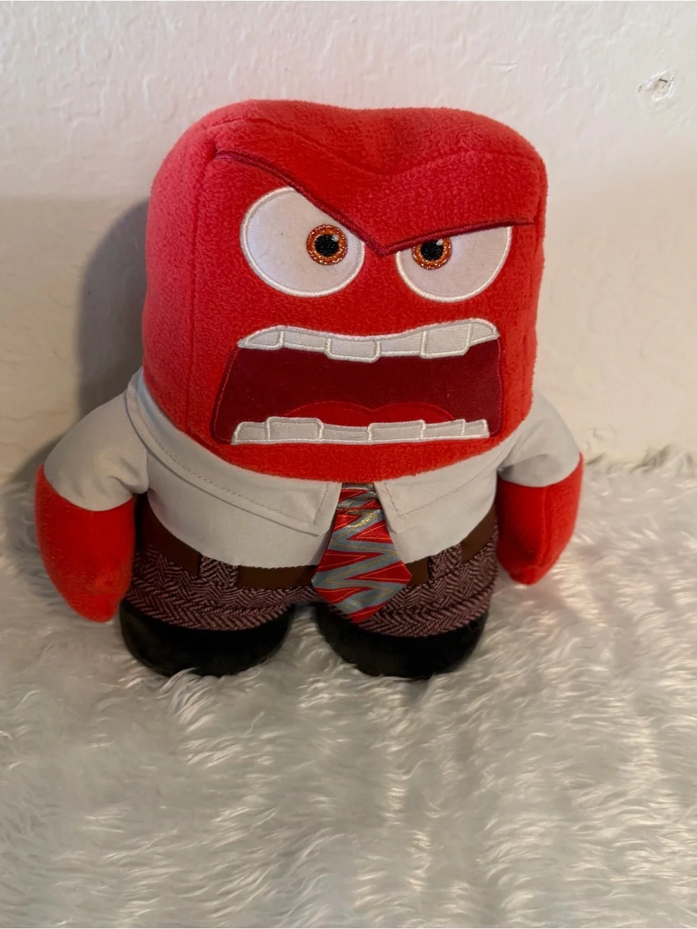 Disney Store Inside Out 2 Emotion Anger 9.5” Soft Plush Stuffed Toy Red